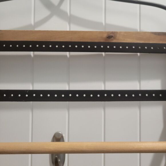 Pottery Barn Farmhouse Boho Wall Mounted Space Saving Jewelry Organizer Mango - Picture 3 of 16